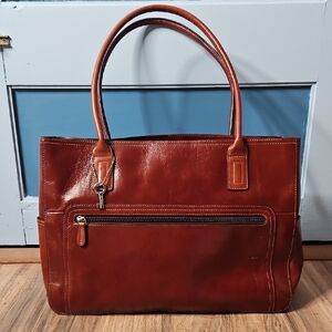 Fossil Sydney Cognac Leather Women's Large Tote Bag